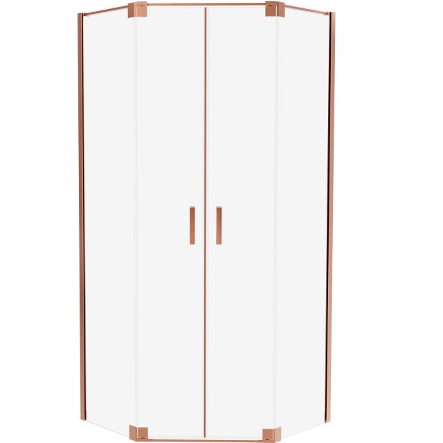Kabina prysznicowa pięciokątna ALLURIA 2D COPPER BRUSHED 90x90x200 TE