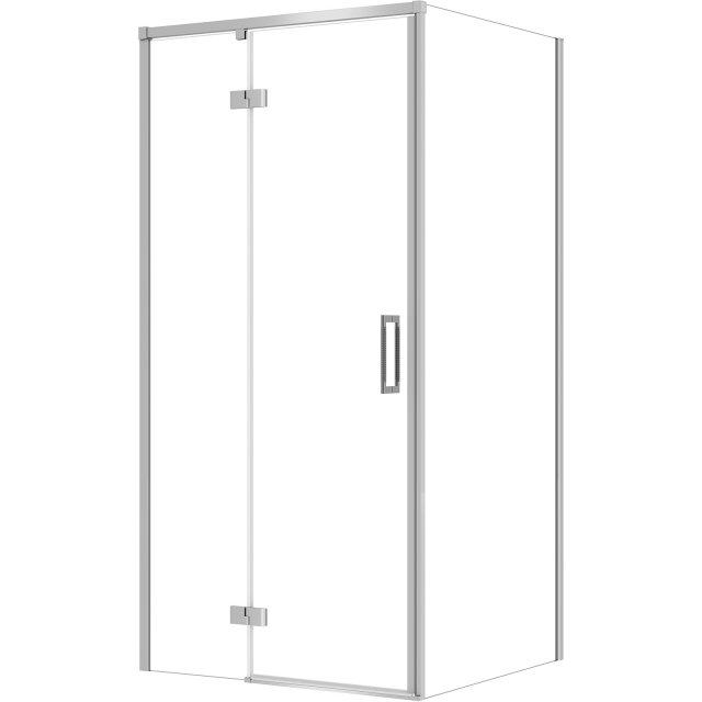 CERSANIT Kabina prysznicowa prostokątna LARGA lewa 100x80x195 cm chro