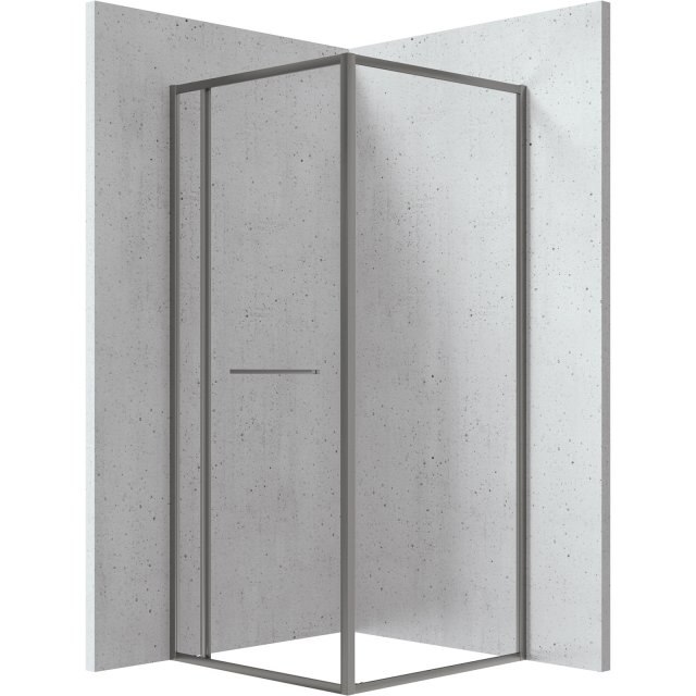 DEANTE Kabina prysznicowa kwadratowa BLUR 90x90 cm titanium KQB_D099P