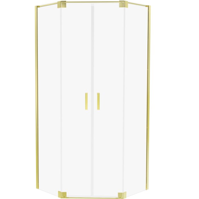 Kabina prysznicowa pięciokątna ALLURIA 2D GOLD SHINE 90x90x200 TER-02