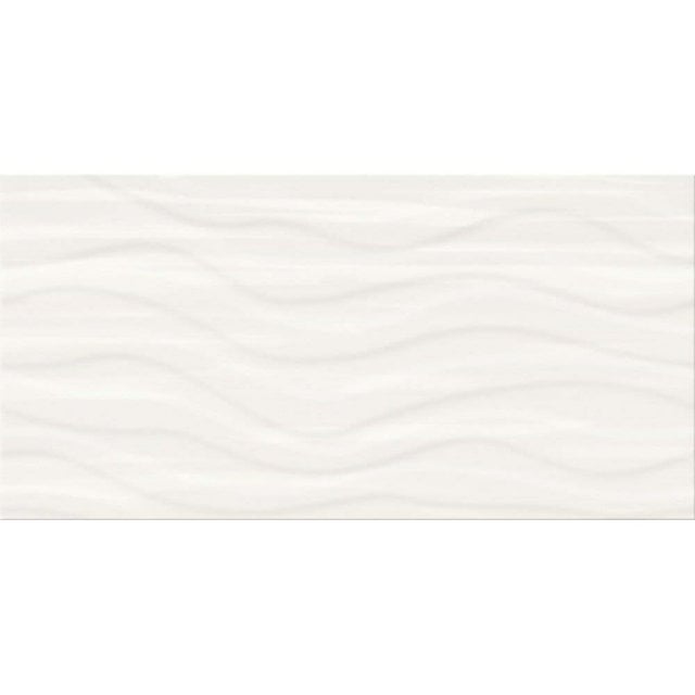 Płytka ścienna SOFT ROMANTIC white wave structure satin 8mm 29,8x59,8