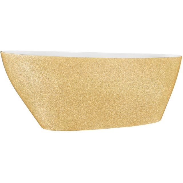 BESCO Wanna wolnostojąca GOYA GLAM XS 142x62 cm złota standardowy kli