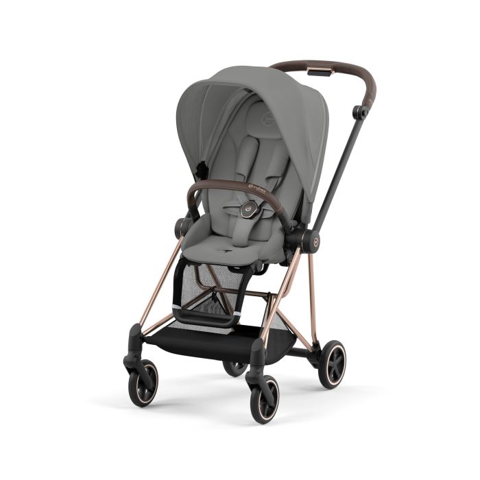 Cybex Mios 3.0 - wózek spacerowy-Mirage Grey-Chrome z czarną rączką
