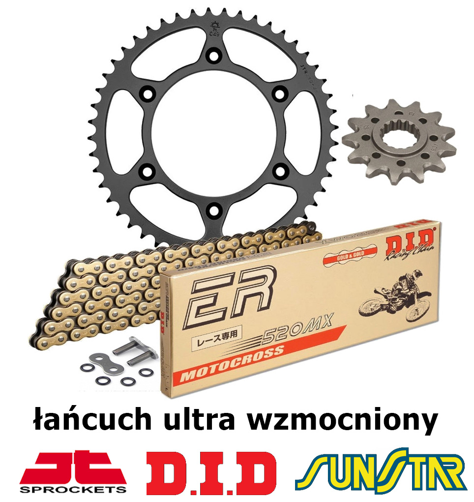 Honda Crf 230F 2003-2019 Zestaw Napędowy Did Ultra Wzmocniony Bezoring Honda 2008 230 Crf 230