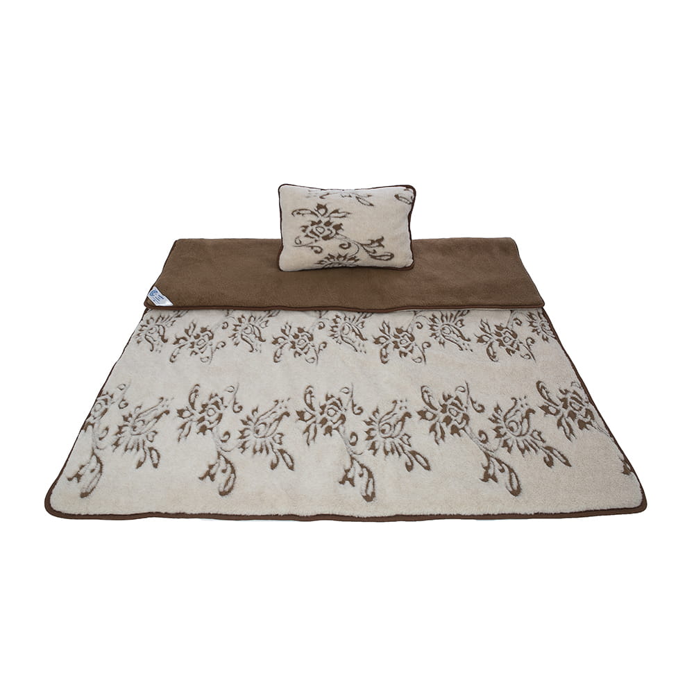Pościel wełniana camel lombardia (kołdra 140x200, poduszka 70x80) (+-5cm)