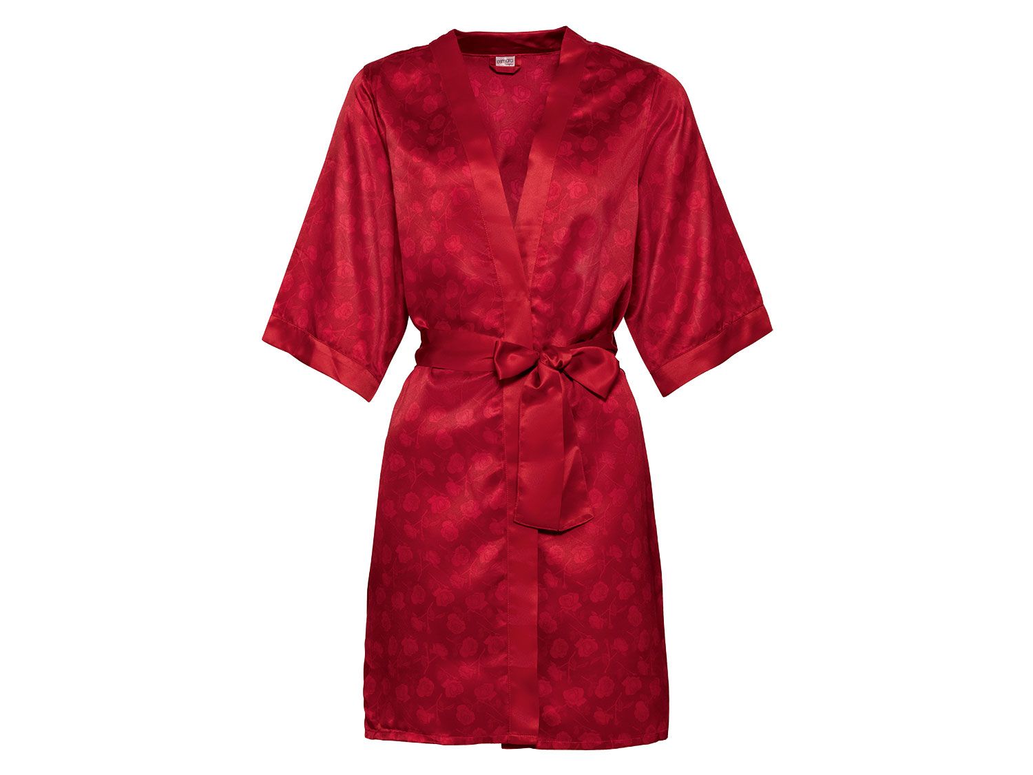 Esmara Lingerie Kimono satynowe damskie, 1 sztuka Czerwony, XS 32/34
