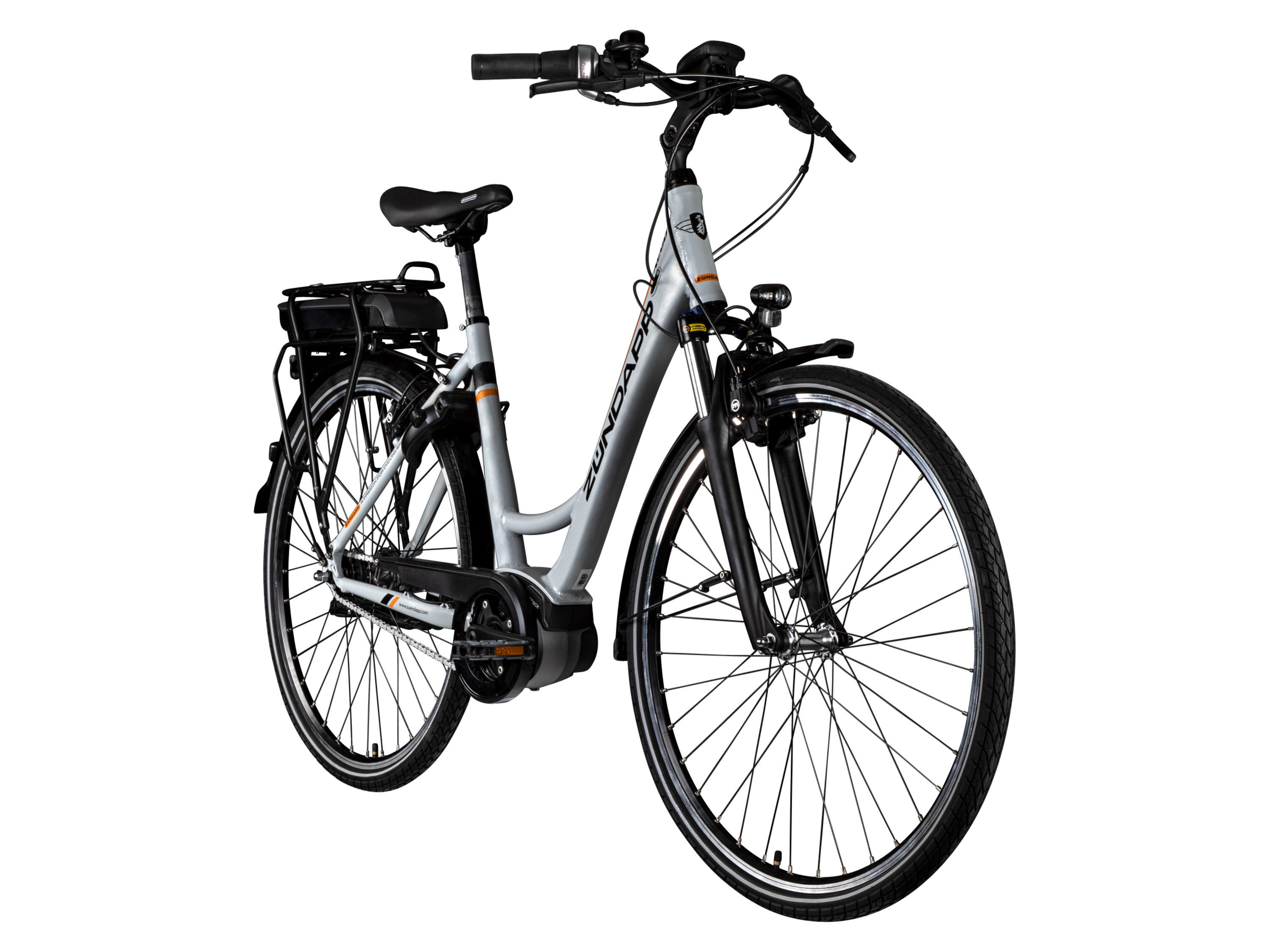 Zündapp Rower elektryczny miejski »X200«, 28 cali Srebrny