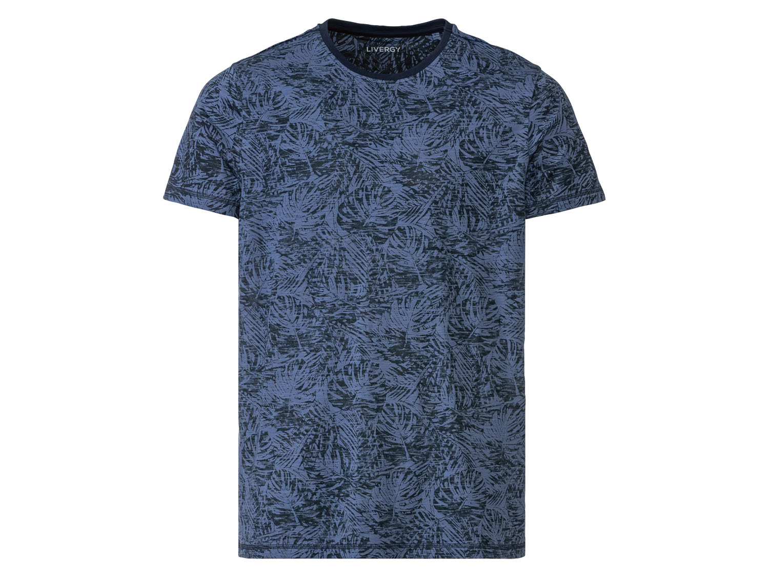 Livergy T-shirt męski z bawełny, 1 sztuka S44/46, Niebieski