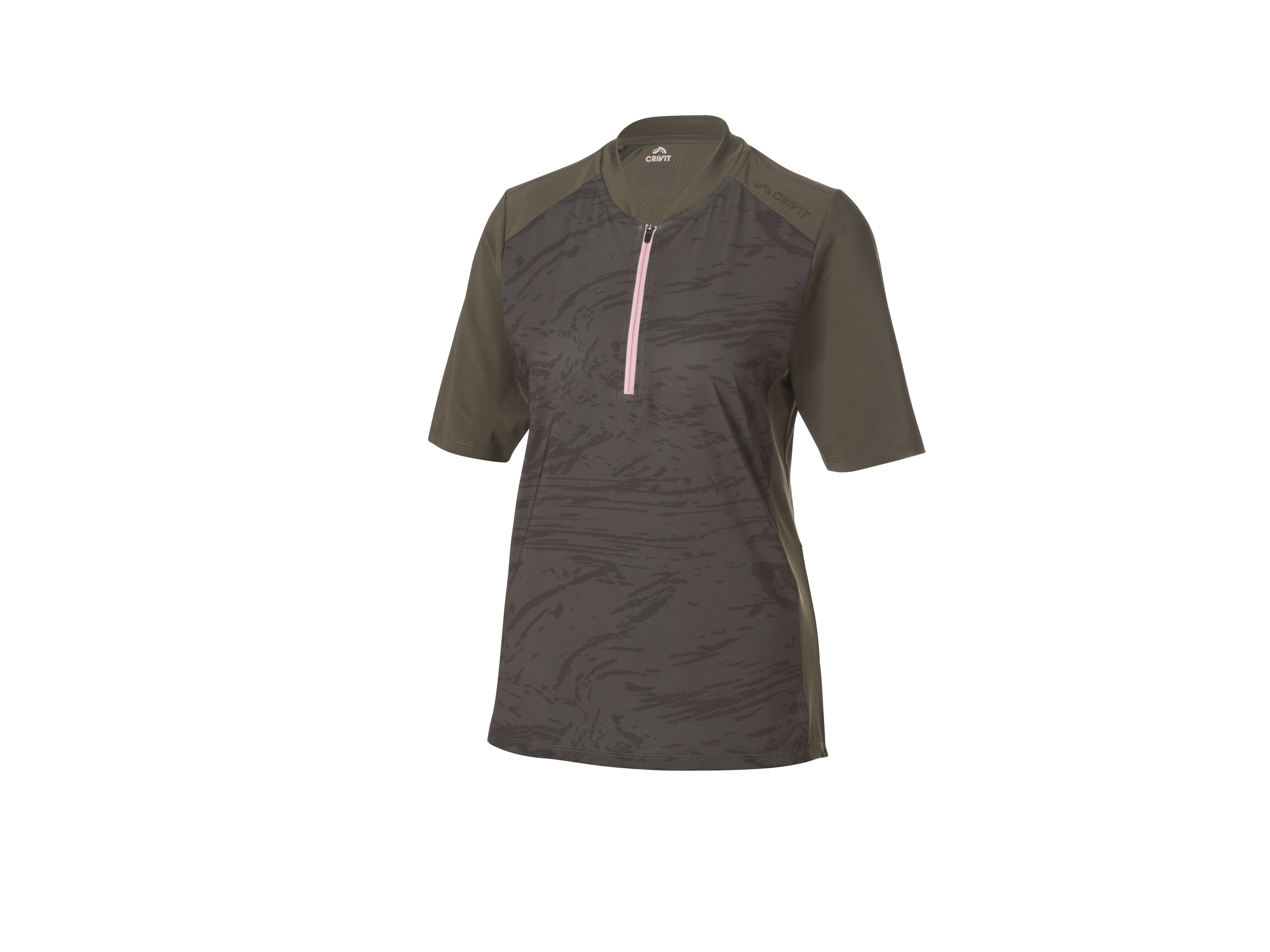 Crivit Koszulka funkcyjna damska Khaki, XS 32/34