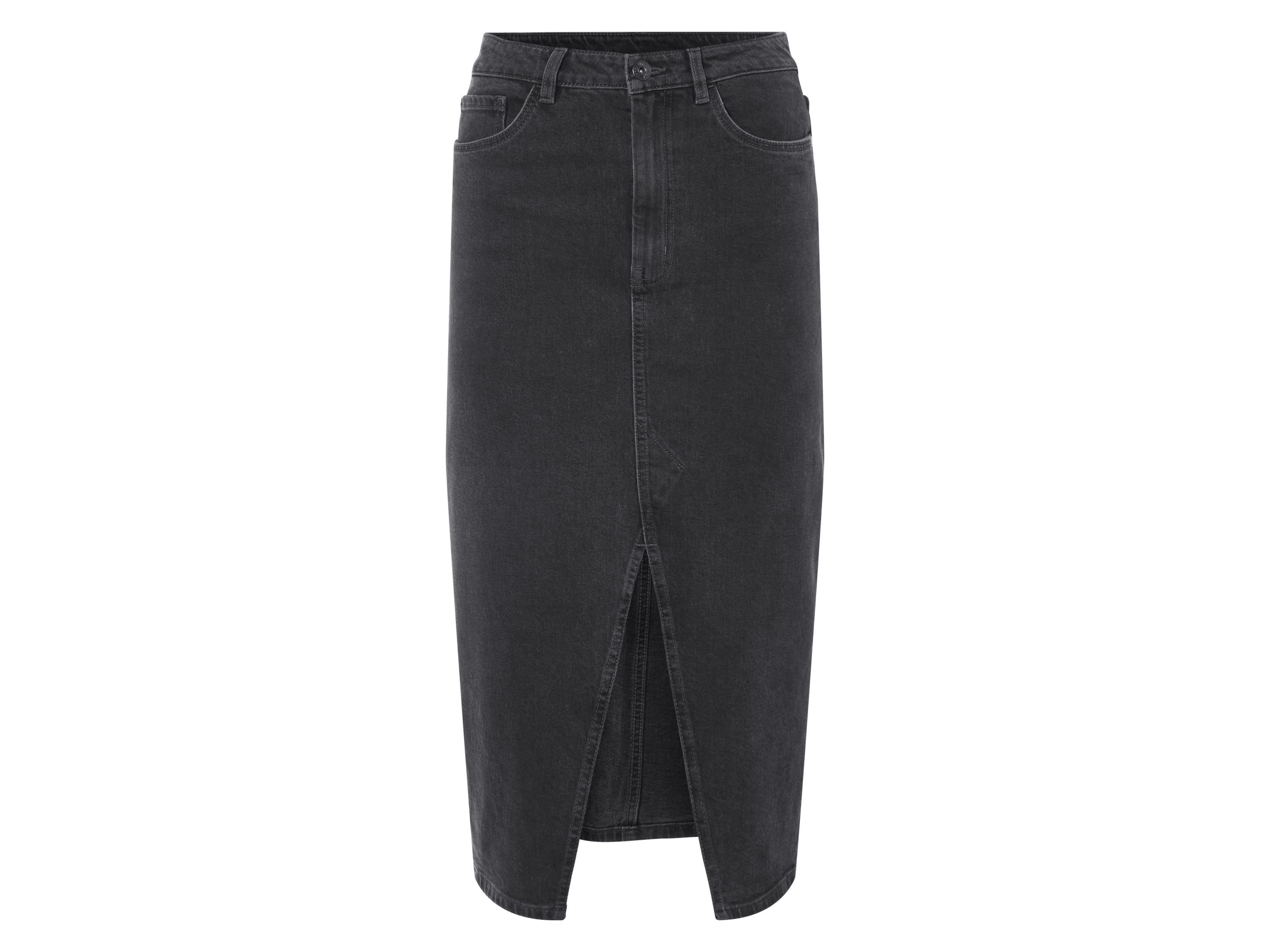 esmara Spódnica jeansowa damska midi Szary, 38