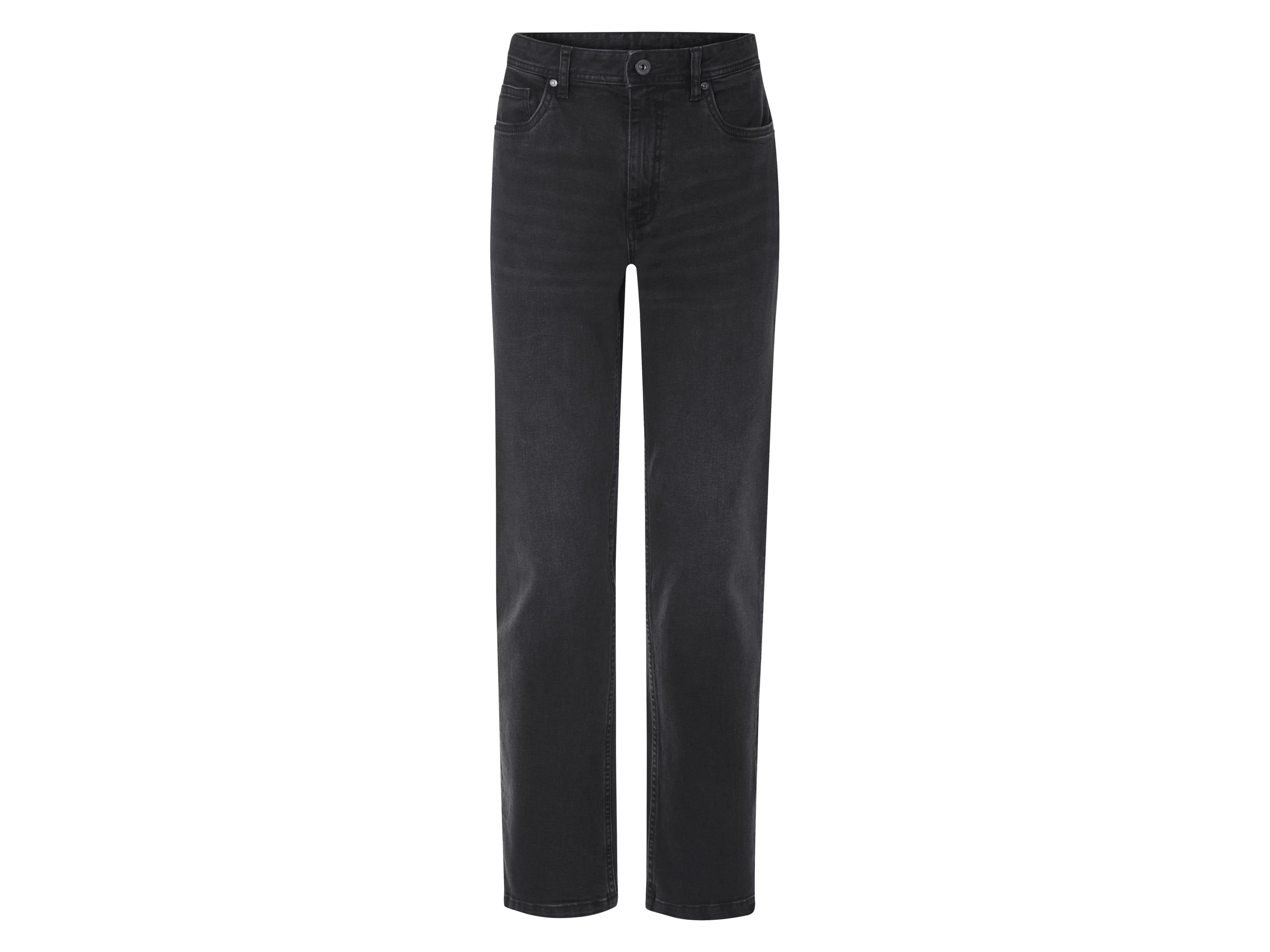 esmara Men Jeansy męskie straight fit z bawełną Szary, 50 34/32