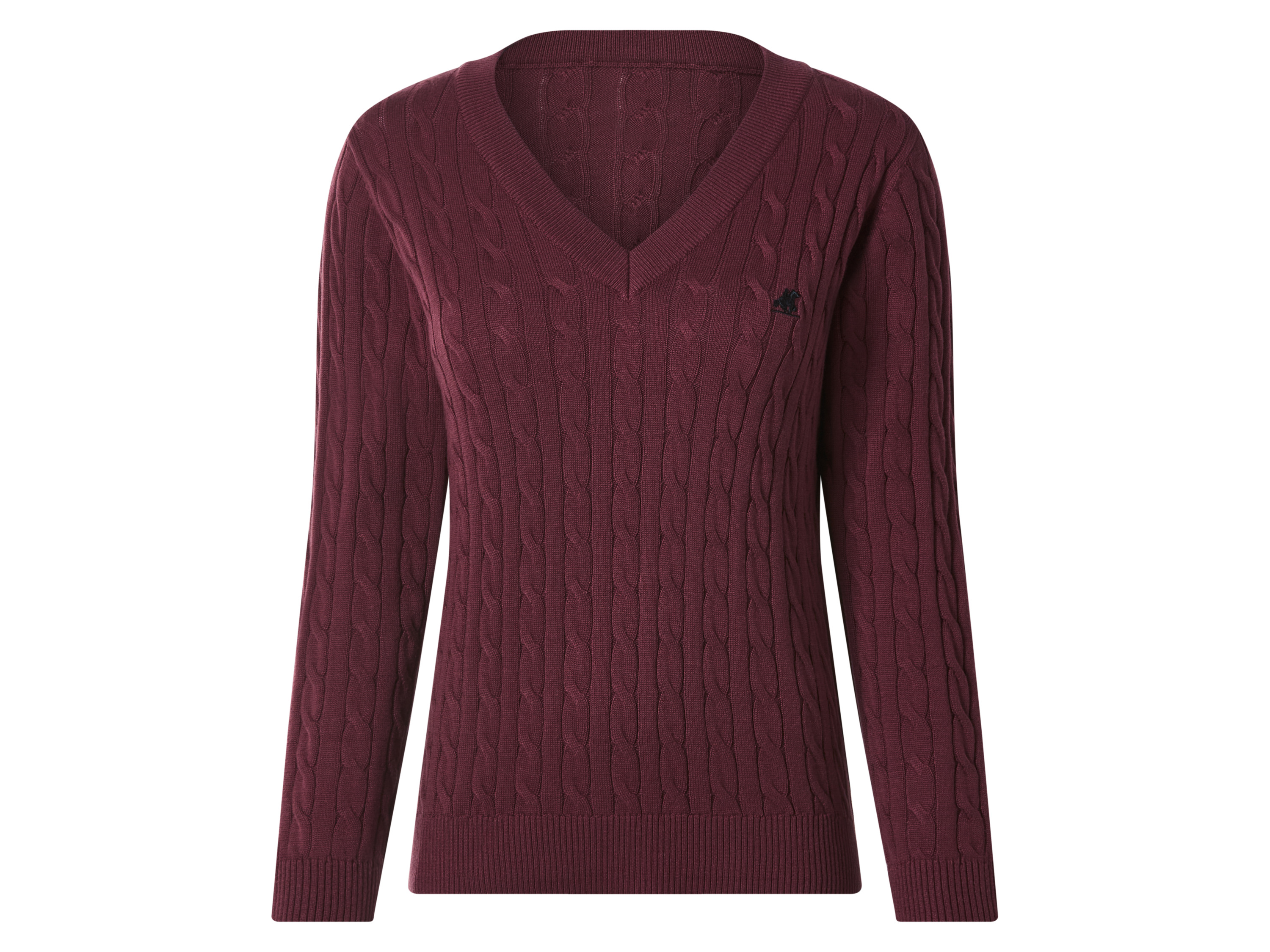 esmara U.s. Grand Polo Sweter dzianinowy damski burgundowy, S 36-38