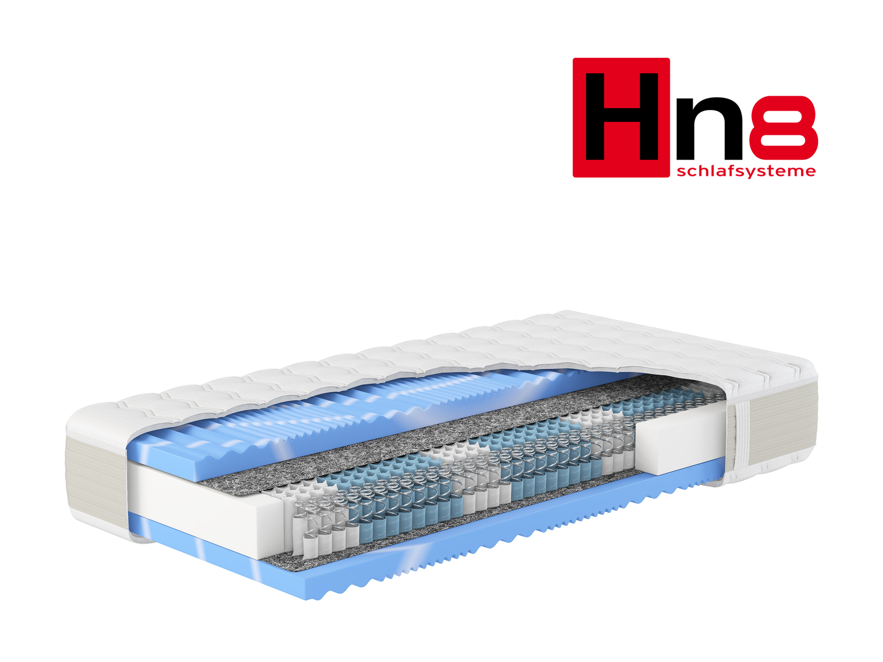 Hn8 Schlafsysteme Materac kieszeniowy 7-strefowy Gelstar T-1000 H3, 140 x 200