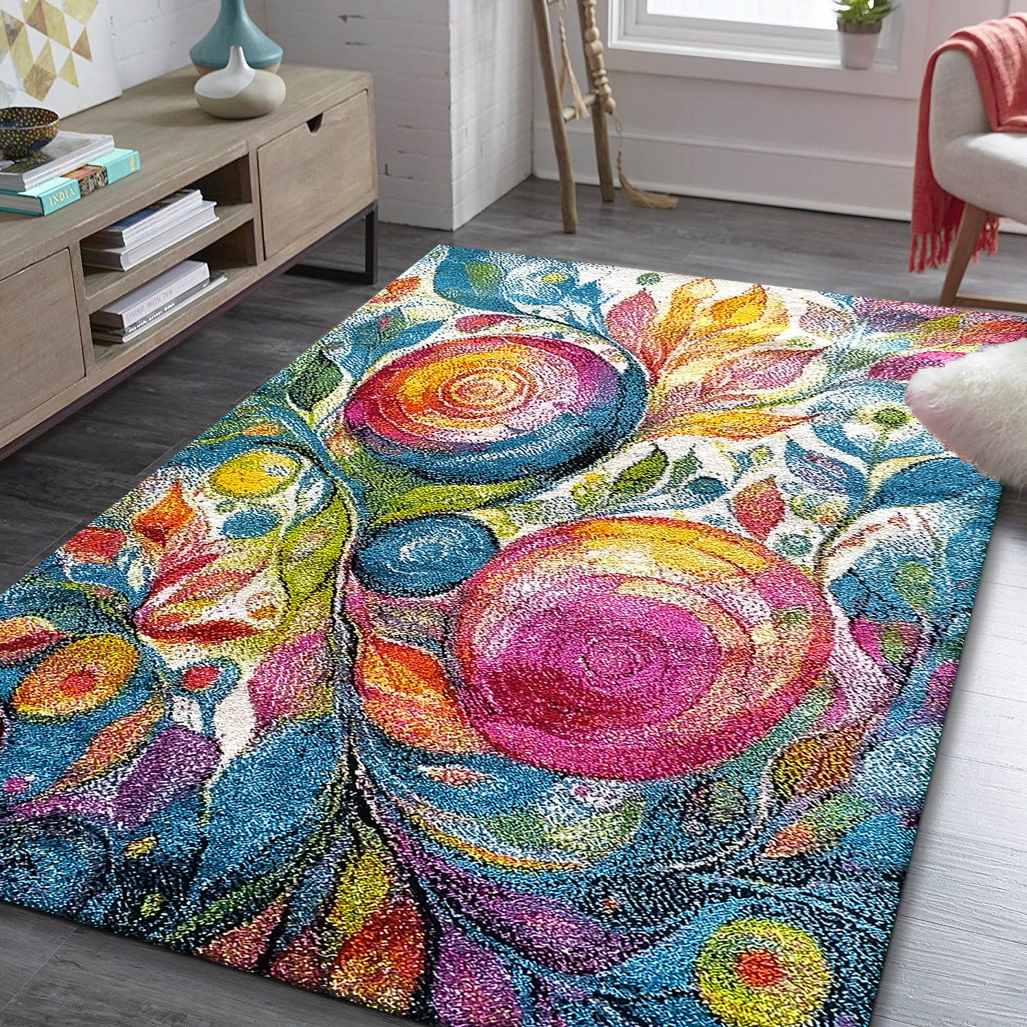 Dywan - 100 x 150 cm - Wielokolorowy - Nowoczesny - Dywanopol