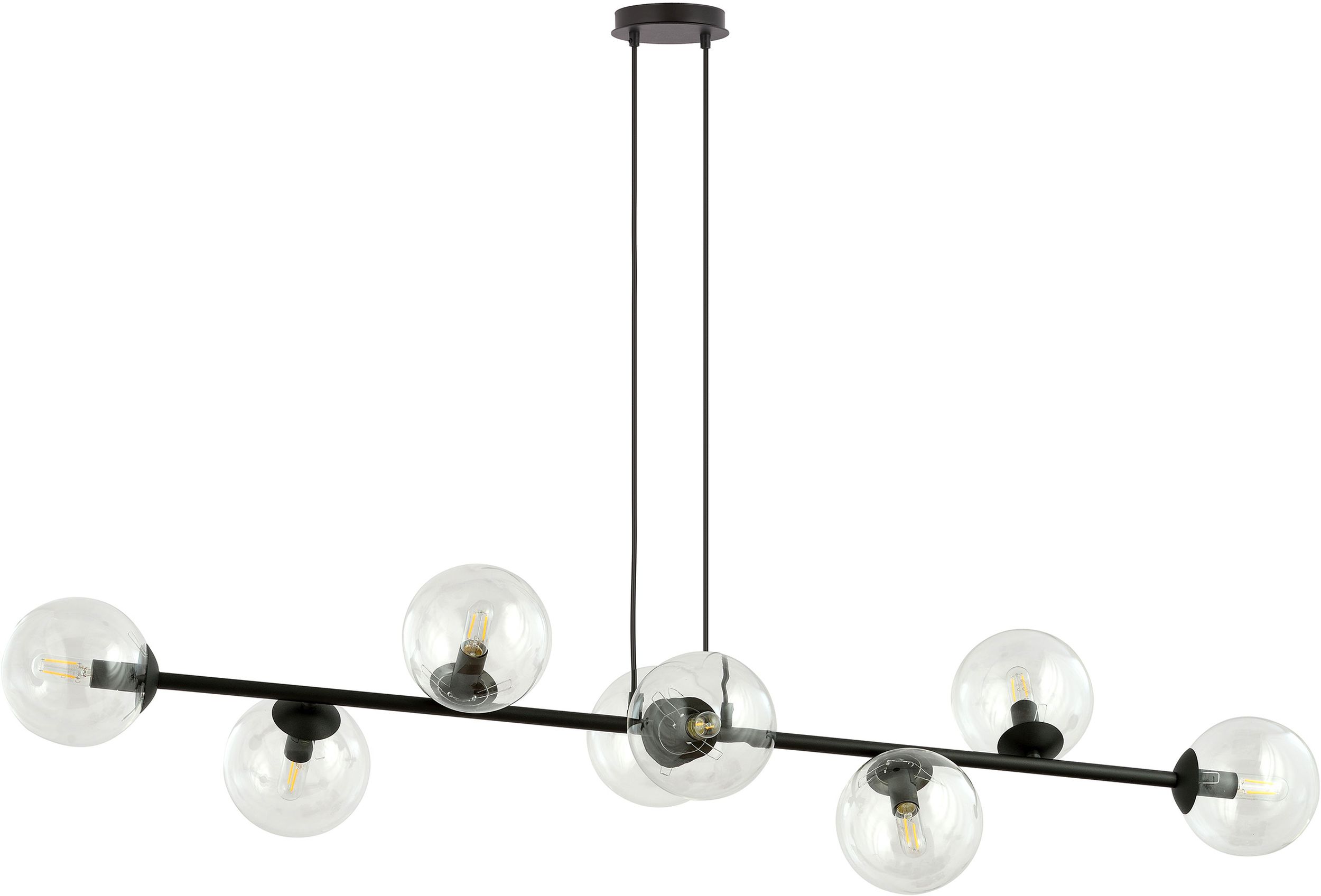 Darmowa Dostawa - Lampa wisząca x10 W czarna-przezroczysta Emibig Rossi 8748
