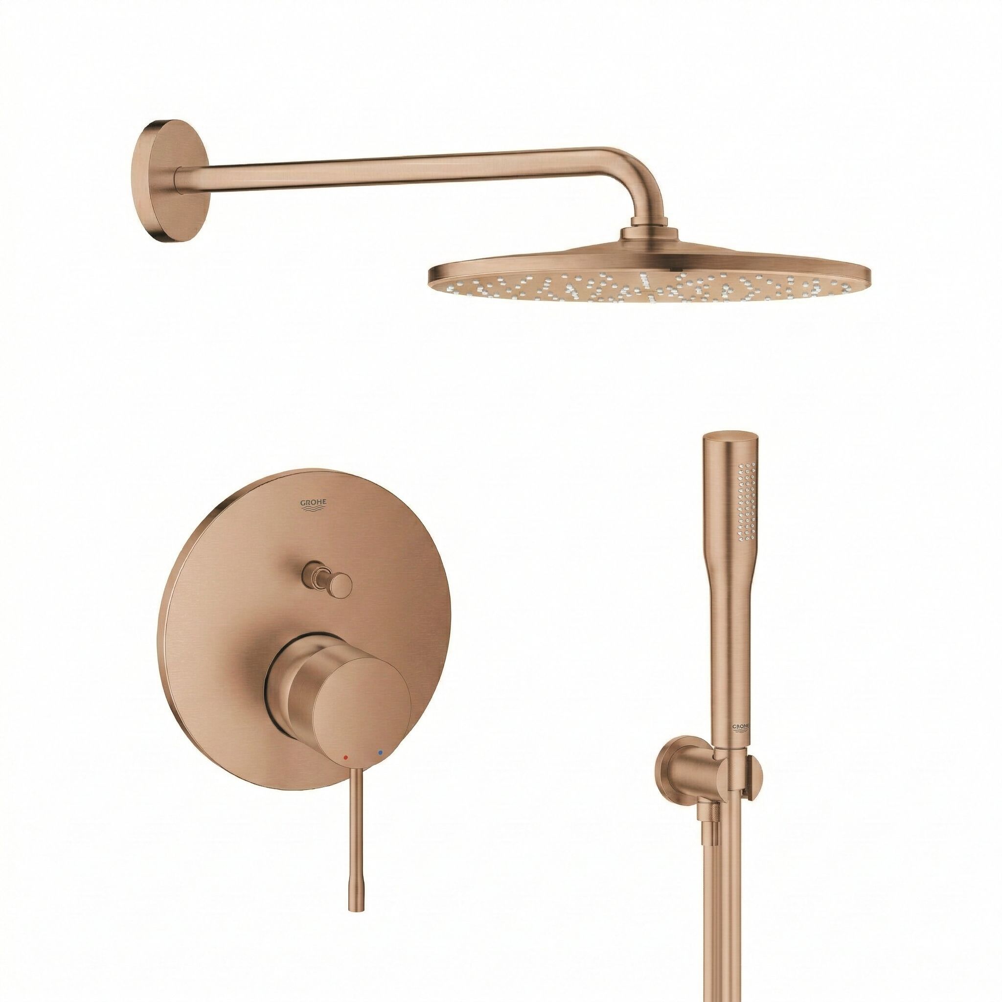 Darmowa Dostawa - Zestaw prysznicowy podtynkowy z deszczownicą warm sunset Grohe Essence abset11475