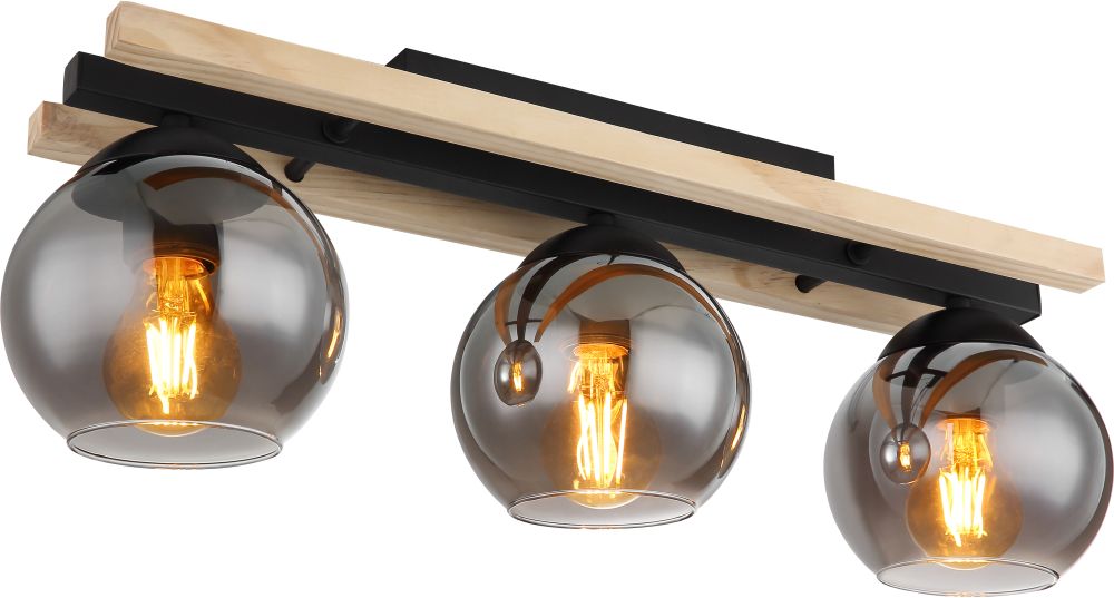 Darmowa Dostawa - Lampa podsufitowa 3x25 W czarny Globo Lighting Conni 155693D