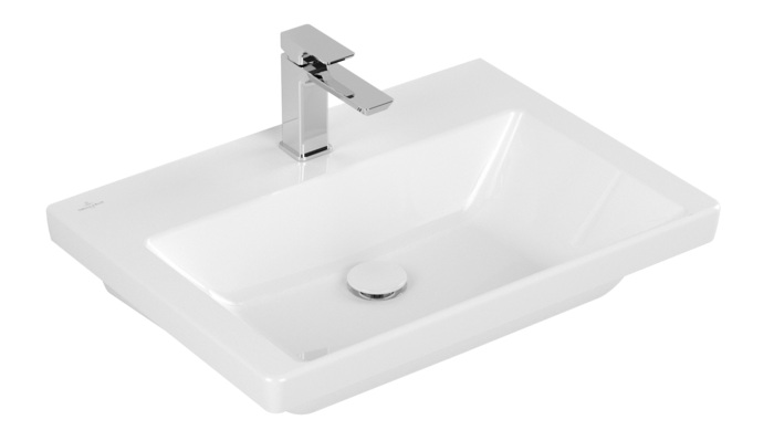 Darmowa Dostawa - Umywalka 65x47 cm prostokątna meblowa biała Villeroy & Boch Subway 3.0 4A7066R1