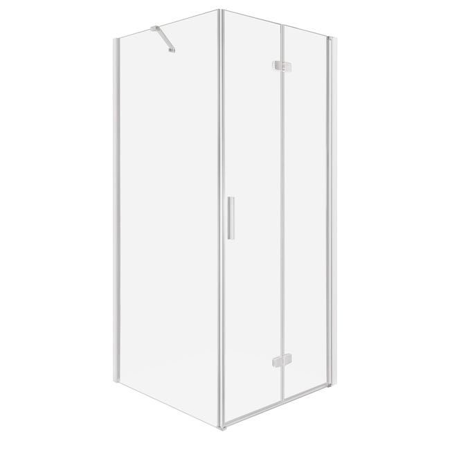 Kabina prysznicowa Style DR 90 cm x SC 80 cm prostokątna bez brodzika, szkło transparentne, profile chrom, drzwi składane 1 szt.