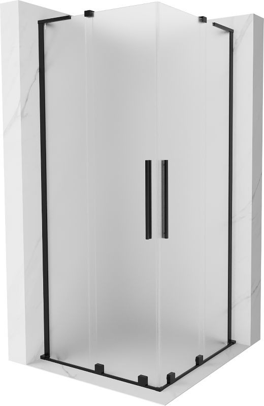 Kabina prysznicowa Mexen Velar L Duo rozsuwana 100 x 100 cm szron czarna 1 szt.