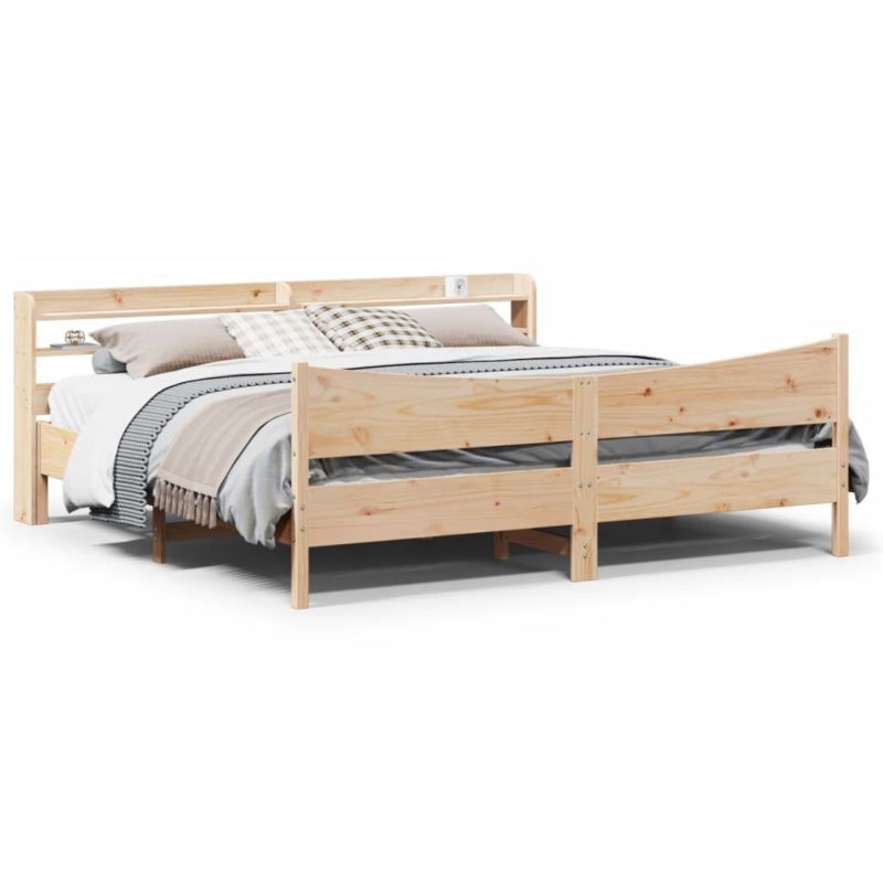 Łóżko drewniane WaszeMeble 180x200 cm brązowe WM-3307035 1 szt.
