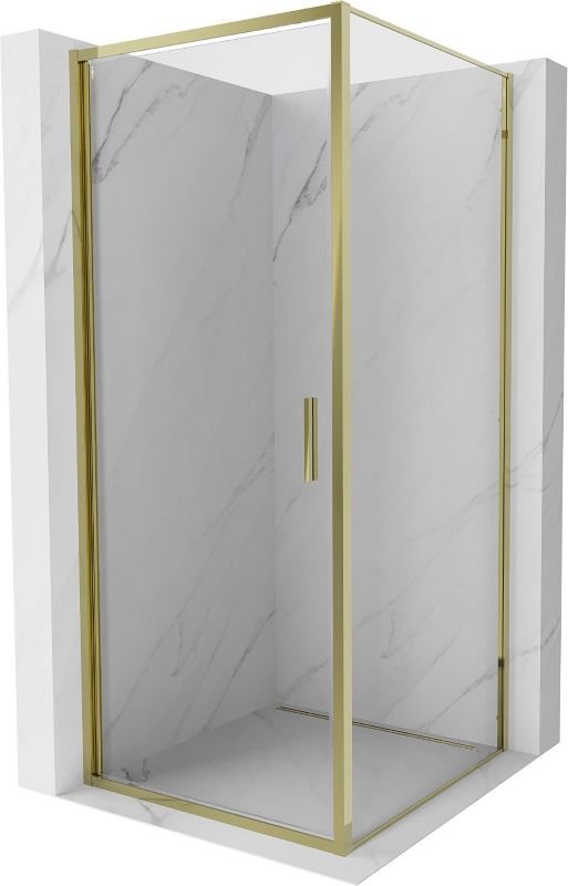 Kabina prysznicowa Mexen Exo uchylna 90 x 90 cm transparent złota 1 szt.