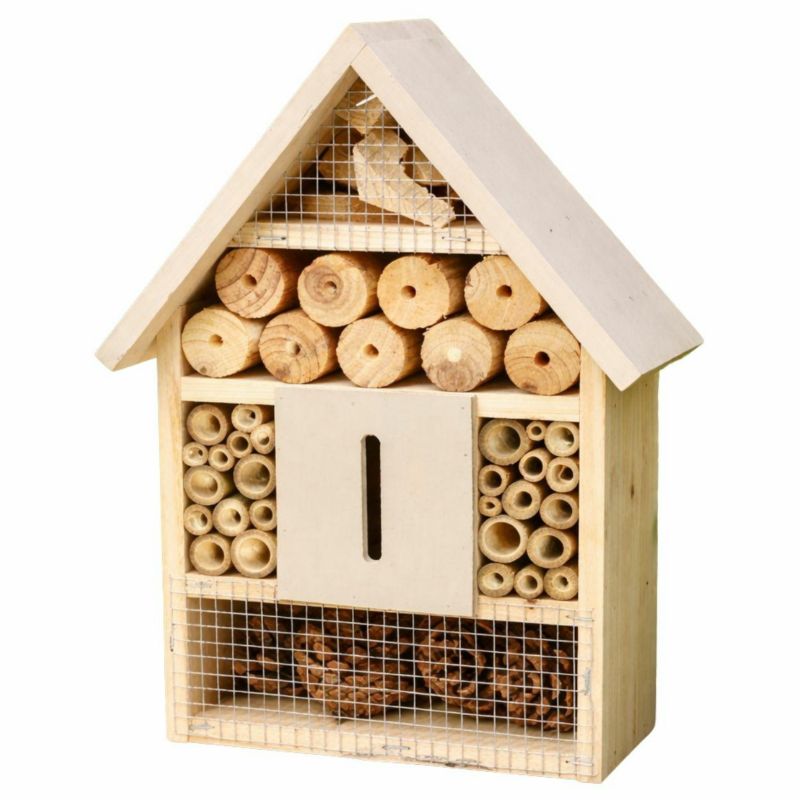 Hotel dla owadów Bee House Grey HowHomely drewniany 1 szt,