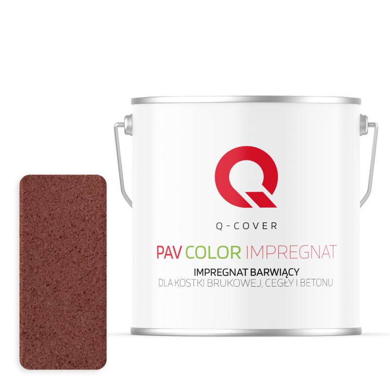 Impregnat Barwiący do Kostki Brukowej Cegły Betonu Q-Cover Wiśniowy RAL3009 5L