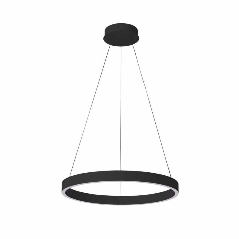 Lampa wisząca duża dwustronna obręcz Italux Brasco Up Down czarna LED 80W 3000-4000K 5800lm IP20 - 1 szt.