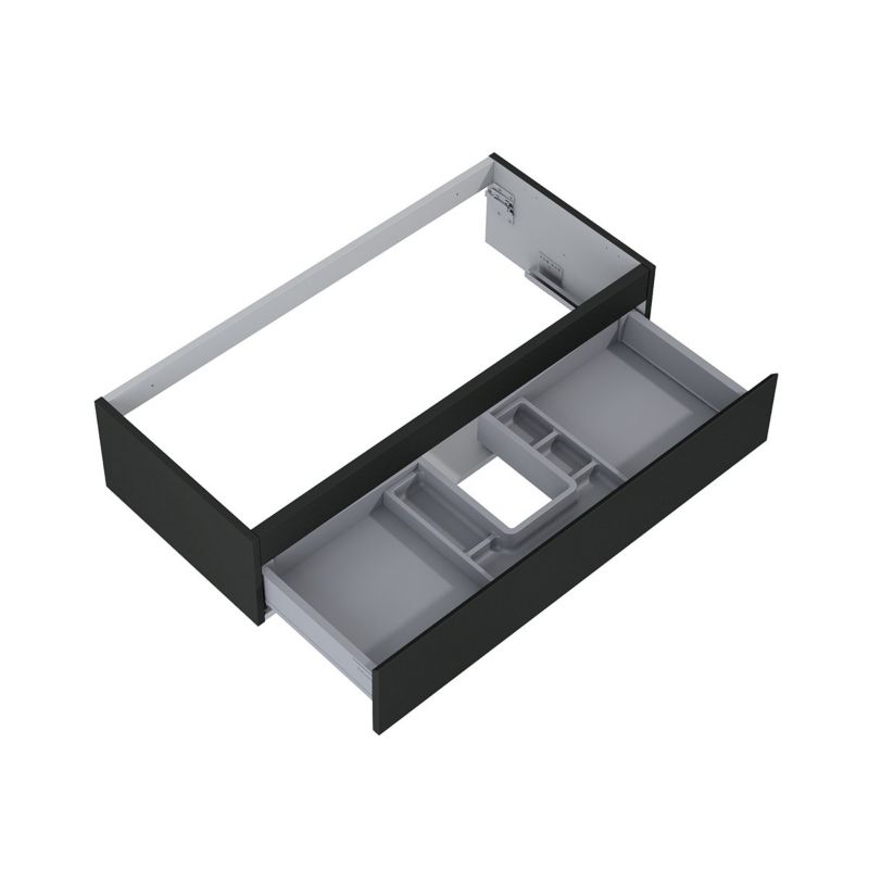 Szafka podumywalkowa Oltens Vernal 100 cm czarny mat, MDF, QuietClose 1 szt.