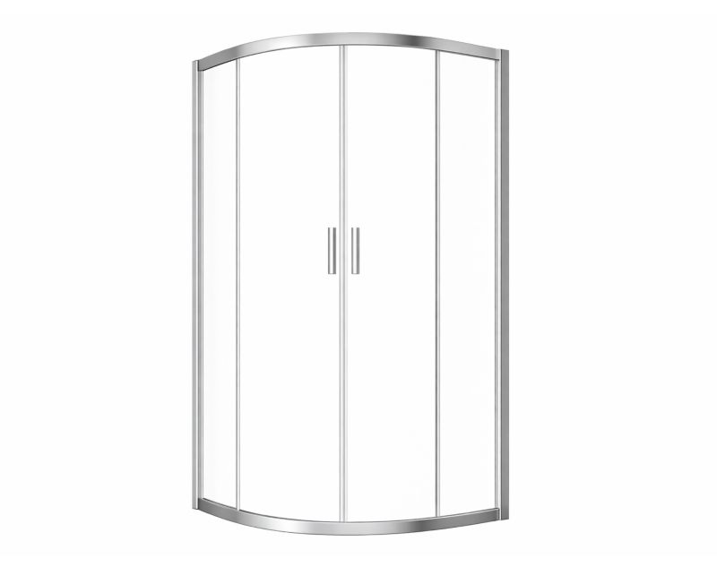Półokrągła kabina prysznicowa Ravak obniżona Blix BLCP4 80x80 Sabina szkło transparent chrom 1 szt