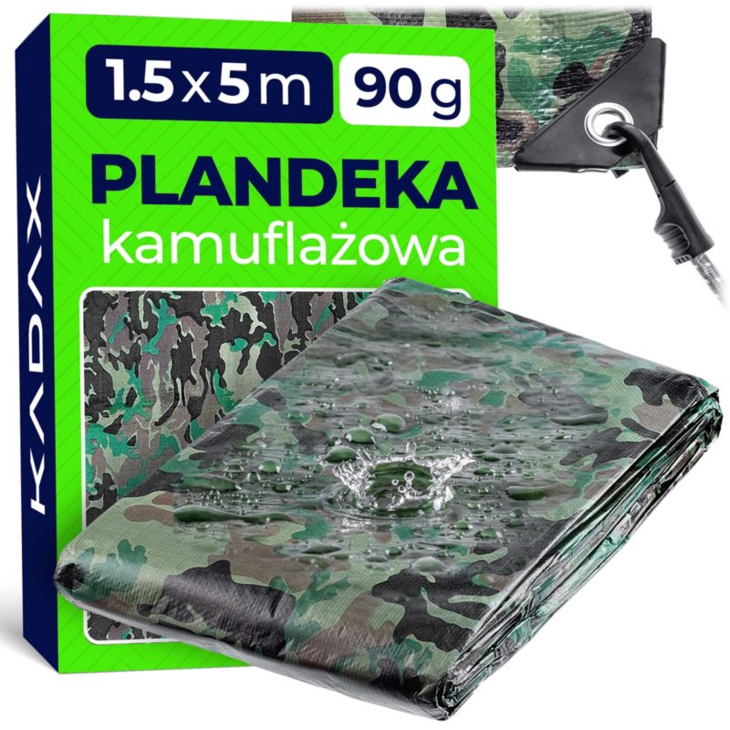 Plandeka KADAX Plandeki 1,5x5m Wzmacniana Uv Płachta 1szt.