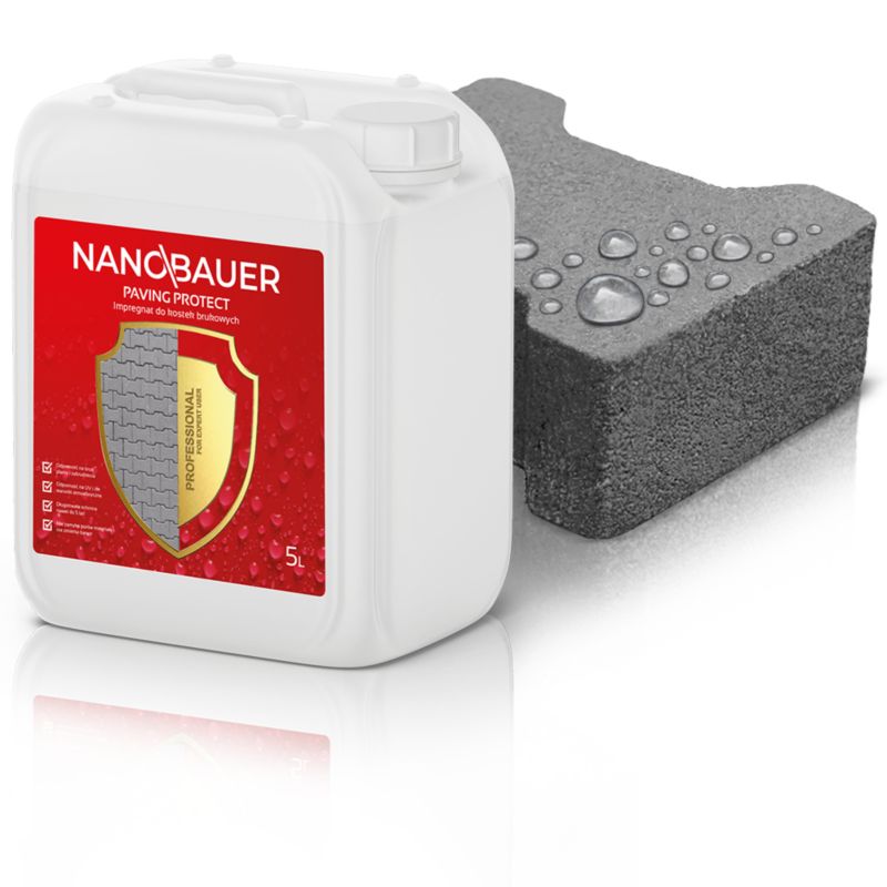Impregnat bezbarwny do kostki brukowej NANOBAUER 5L na około 40m² 1 szt
