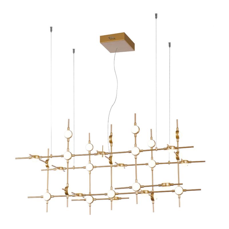 Lampa wisząca industrialna Italux Provenza złota LED 72W 3000K 4982lm IP20 - 1 szt.