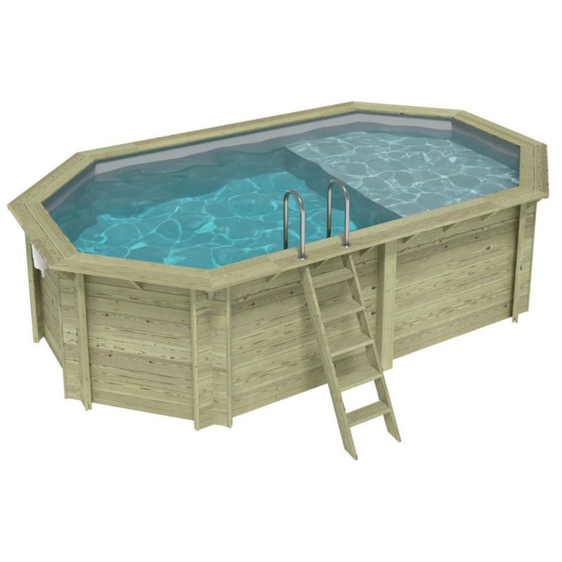 Basen NEMO ALTANKA 5.79 x 3.49 - H.1.45 m z plażą, szary, ze wspornikami przykręcanymi do betonu, BAS7304OSPL2+PLA304, 1szt.