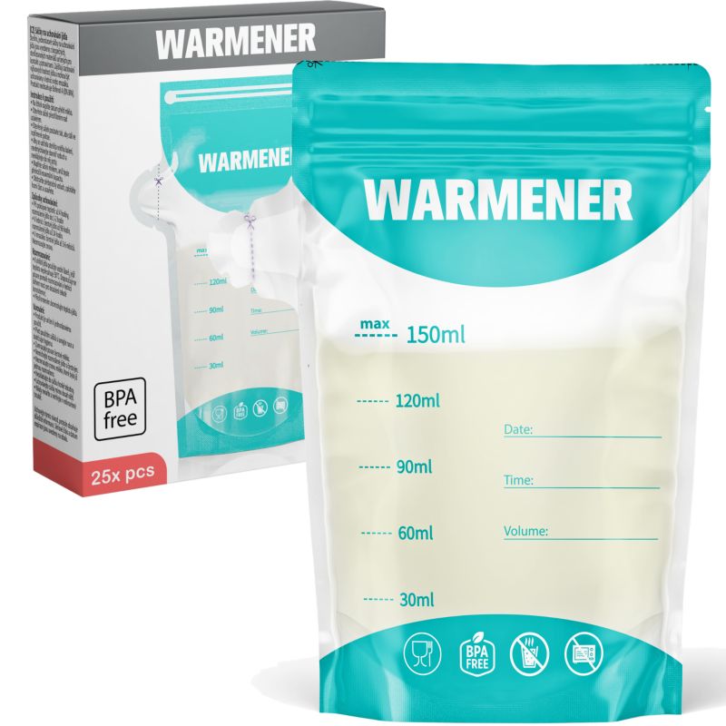 Woreczki do przechowywania pokarmu WARMENER do mrożenia mleka 150 ml 75 szt