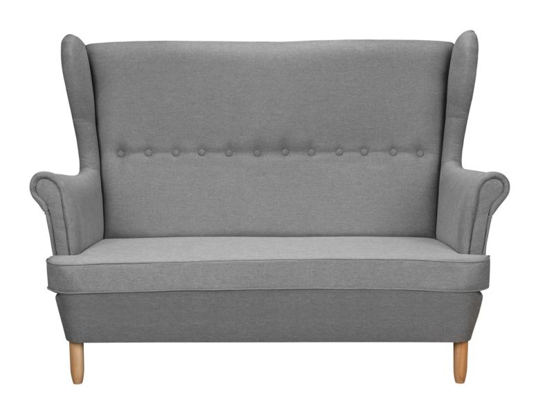 Sofa uszak nierozkładana skandynawska Bonni Denver Szara 1 szt.
