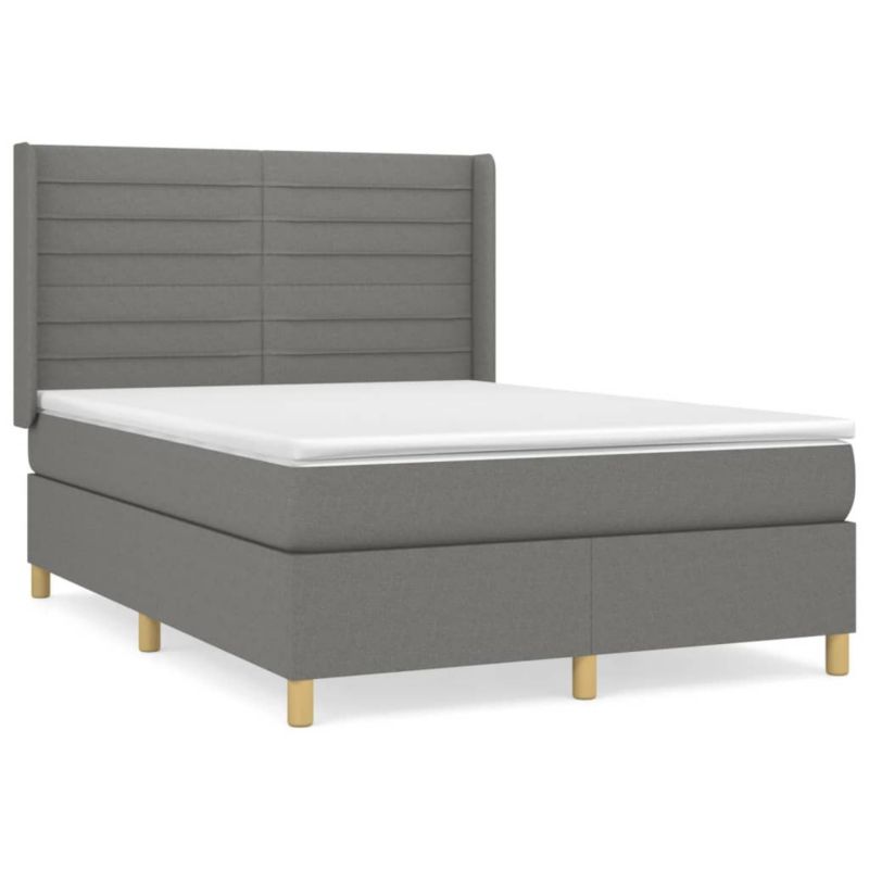 Łóżko kontynentalne WaszeMeble 140x190 cm ciemnoszara WM-3132066 1 szt.