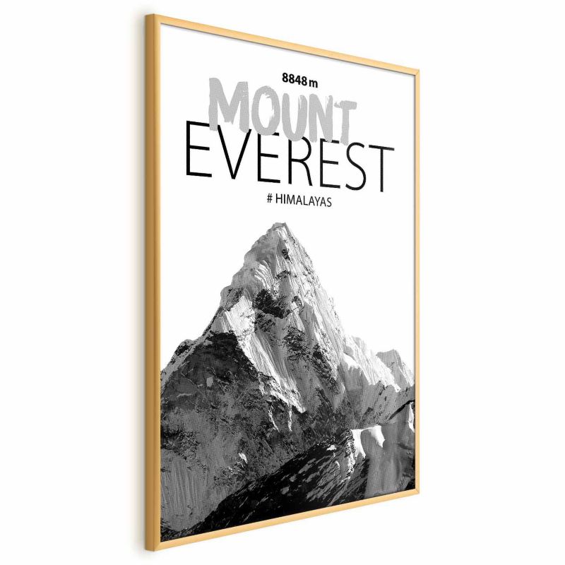 Plakat Artgeist Mount Everest 60x90 cm z ramą złotą 1 szt
