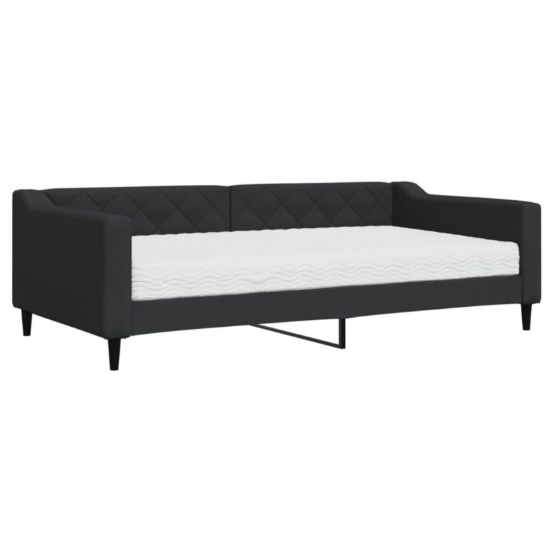 Sofa rozkładana WaszeMeble 100x200 cm Czarny tkanina WM-3197415 1 szt.