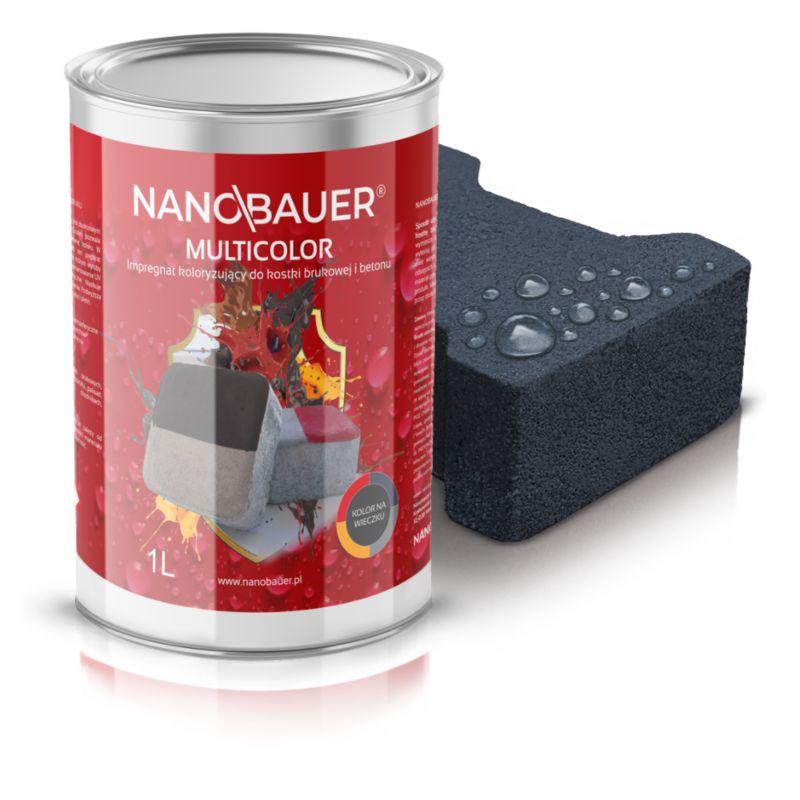 Impregnat barwiący grafit 7024 NANOBAUER 1L do kostki brukowej betonu 1szt