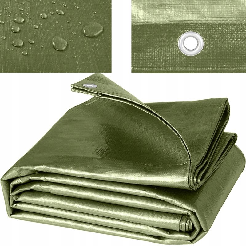 Plandeka Bradas 8x10m 90g/m² wodoodporna mrozoodporna 8x10m zielona 1 szt.