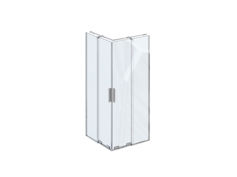 Narożna kabina prysznicowa Ravak Roll RORV2 90x90 szkło transparent chrom 1 szt