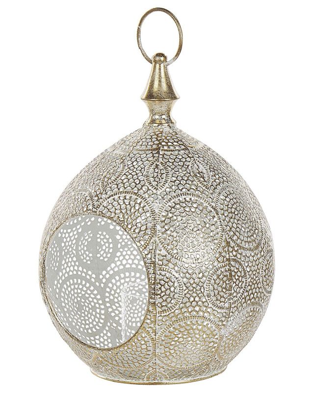 Lampion metalowy 33 cm złoty Laeso 1 szt.