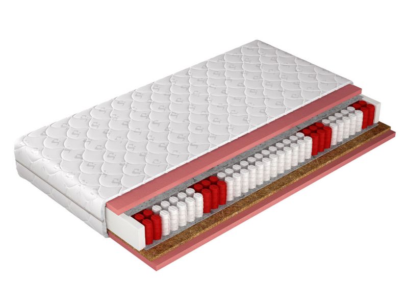 Dwustronny materac sprężynowy MIRJAN 24 Bora Kokos 18 cm 90x200 1 szt.