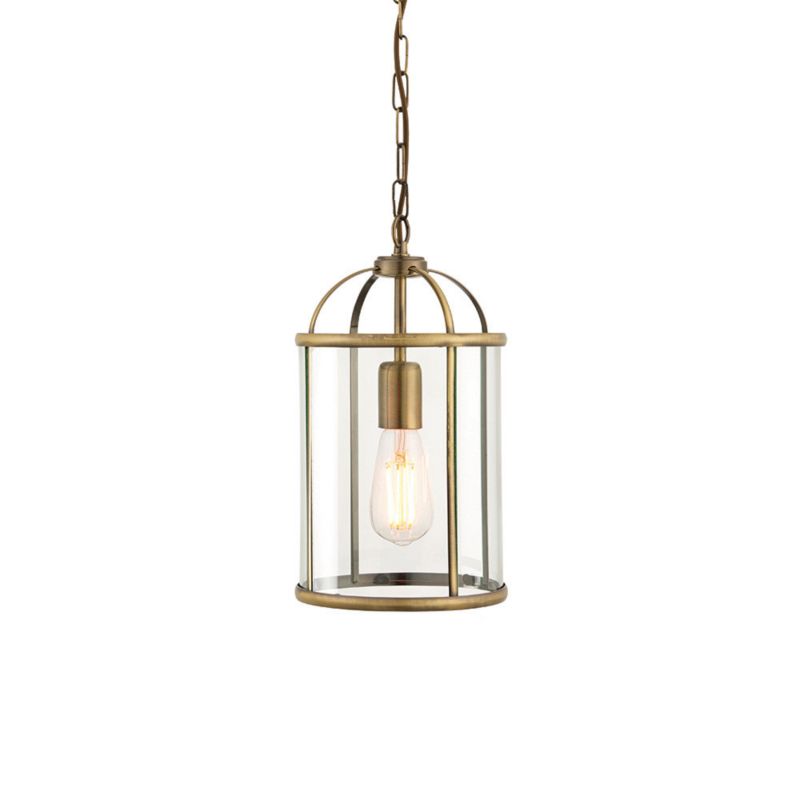 Lampa sufitowa lampion Endon LAMBETH antyczny mosiądz 1xE27x40W IP20 - 1 szt