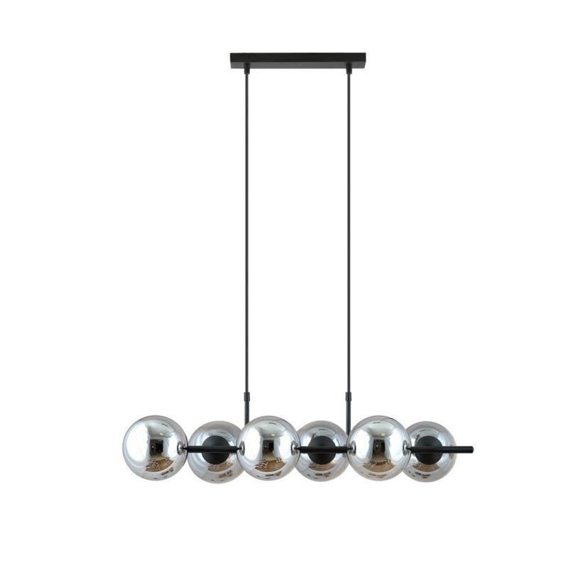 Lampa wisząca Emibig Rory 1137 czarno-grafitowa 95 cm szerkokości 6xE14 x 10W 1 szt.