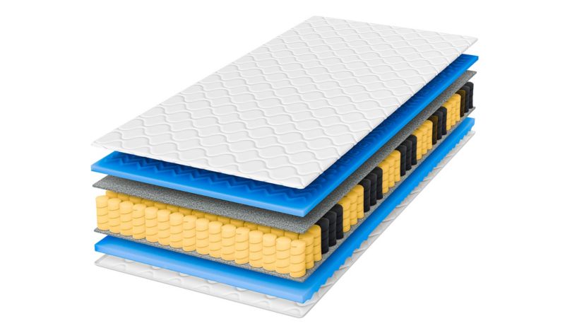 Materac kieszeniowy Vinotti 90x200 sprężynowy wysokość 15 cm twardość H3 masujący 1 szt.