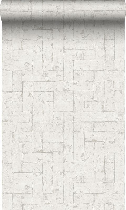 Tapeta Origin Wallcoverings cegła złamanej bieli 53 cm x 10.05 m - 1 rol.