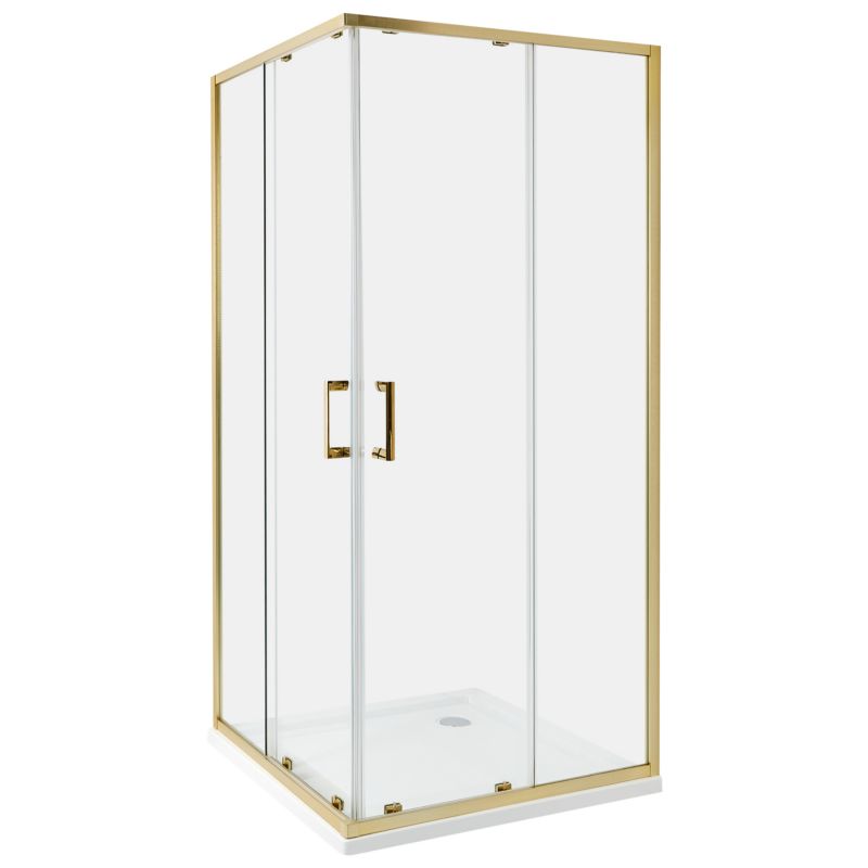 Kabina prysznicowa Tela 90 x 90 x 185 cm Złoty 1 szt.